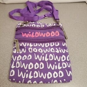 777 Lucky Crossbody Bag OS Wildwood Souvenir Canvas Graphic Print Purple